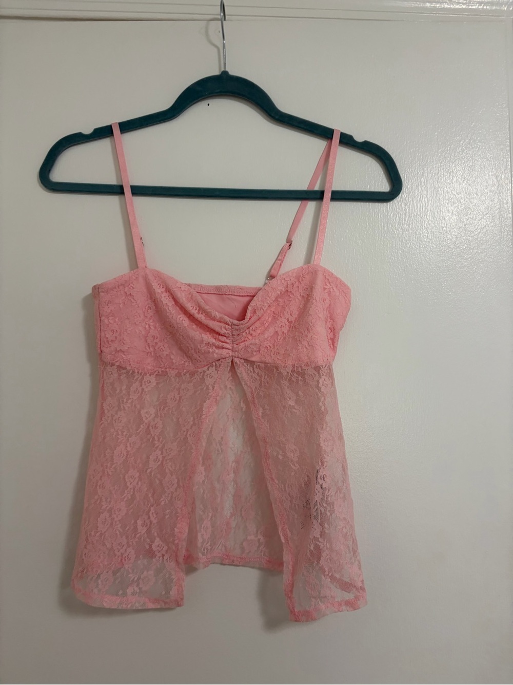 Edikted Pink Lace Cami Top - Women's Spaghetti Strap